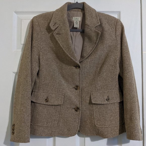 L.L. Bean Jackets & Blazers - LL Bean Wool Blend Brown Blazer